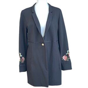CHICO's Floral Embroidered Ponte Jacket - SIZE MEDIUM